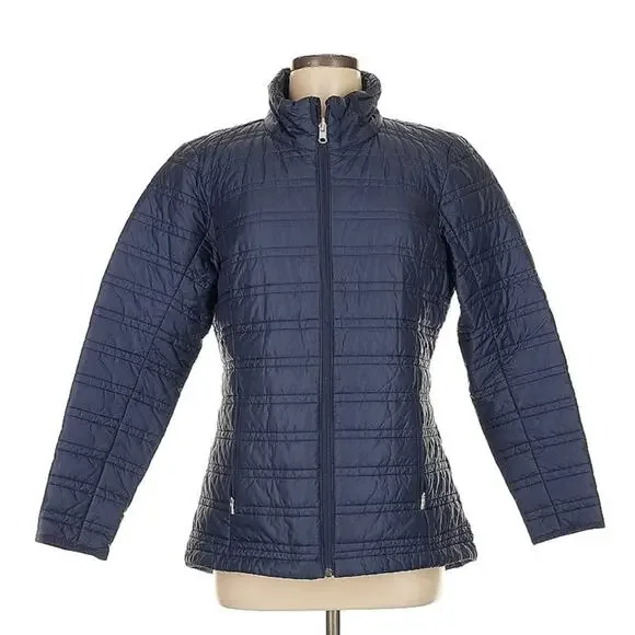 Athleta featherless whisper puffer jacket navy size XS - Picture 1 of 12